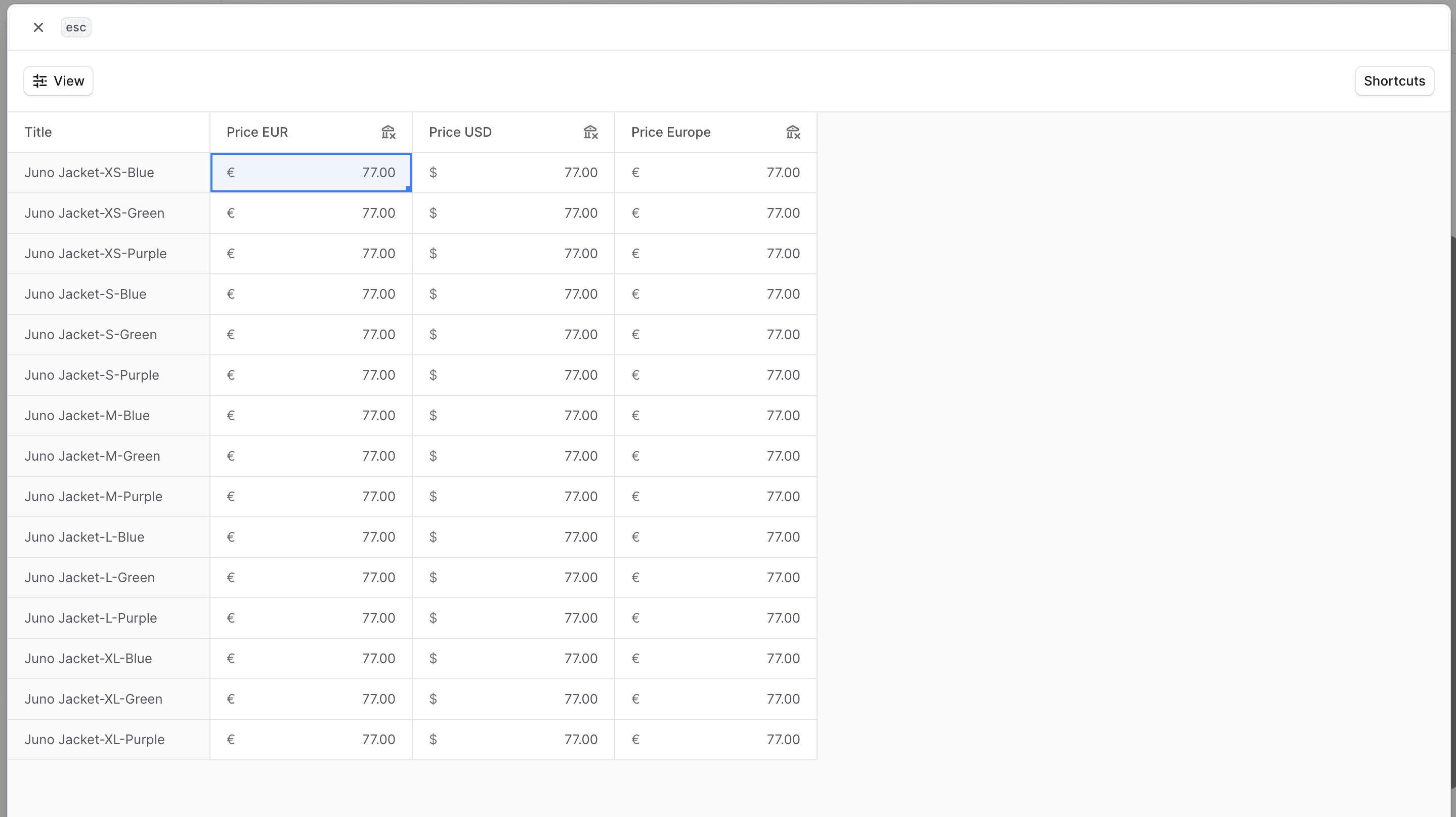 批量编辑器示例