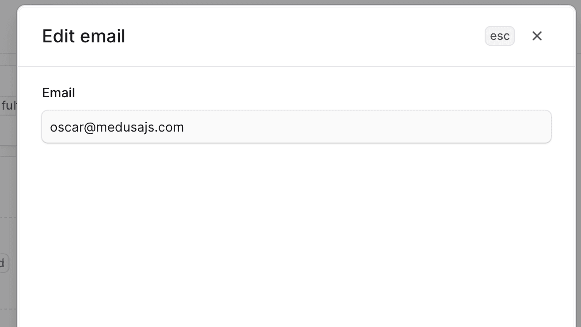 编辑电子邮件地址表单