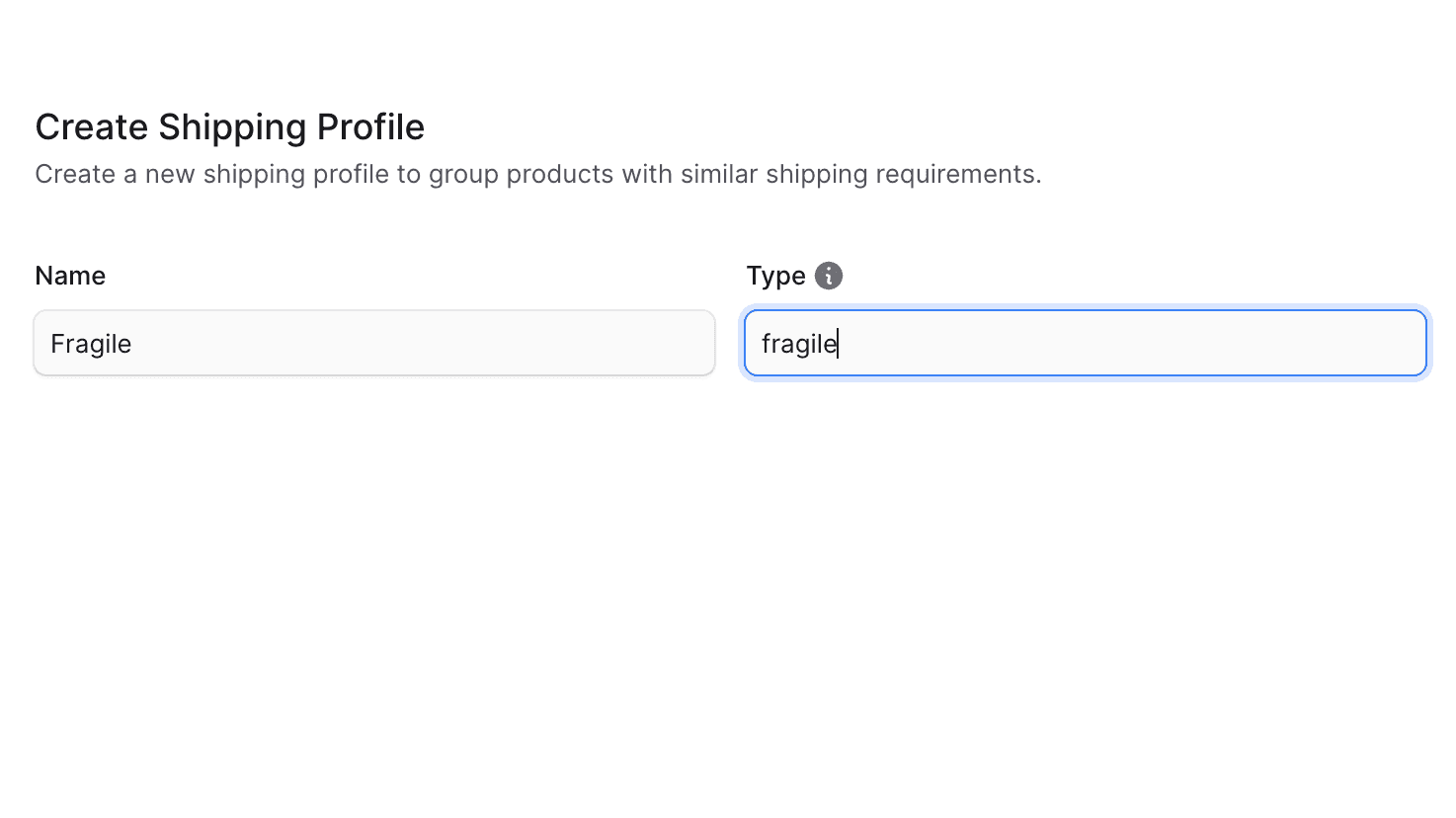 创建配送配置文件表单